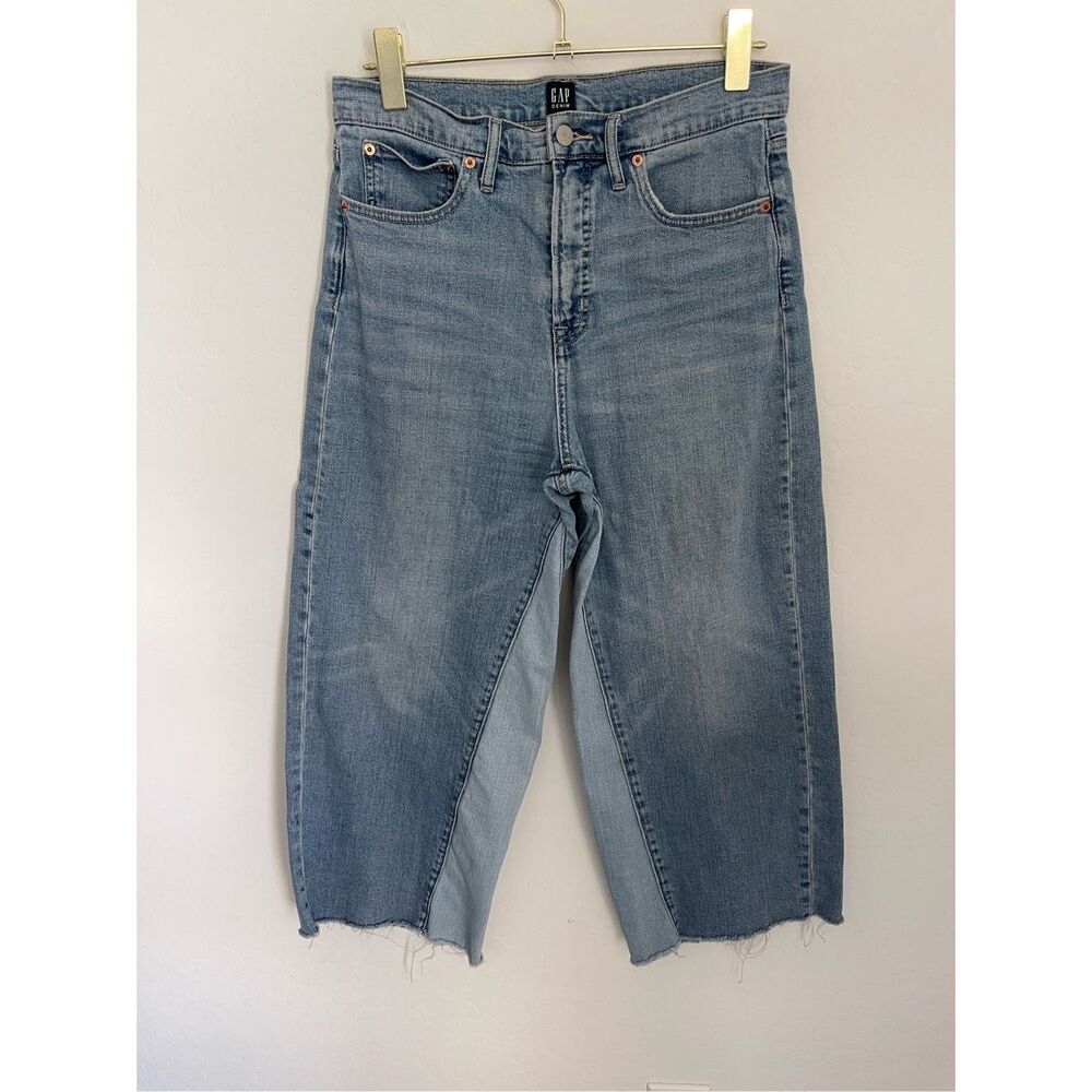 GAP two tone Wide Leg Cropped Jeans